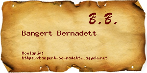 Bangert Bernadett névjegykártya